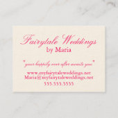 Fairytale Silhouettes & Castle Romantic Couple Visitekaartje (Achterkant)