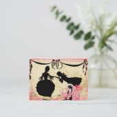 Fairytale Silhouettes & Castle Romantic Couple Visitekaartje (Staand voorkant)