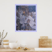 Fairytale sneeuwkoningin van Edmund Dulac Print (Keuken)