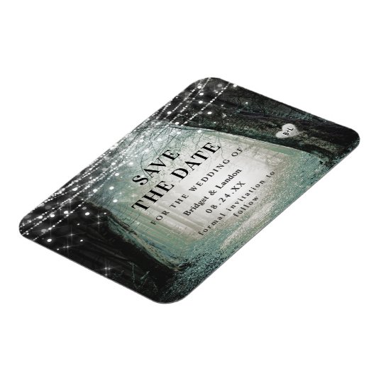 Fairytale sprookjesgroen bos bespaart de datum magneet (Linkerzijde)