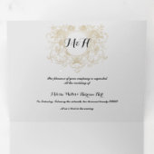 Fairytale Storybook Trifold Weddenschap Drieluik Uitnodiging (Binnenzijde eerst)