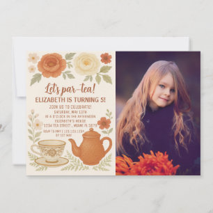 Fairytale Tea Party verjaardagsuitnodiging Kaart