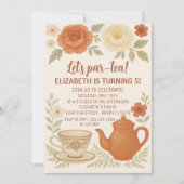 Fairytale Tea Party verjaardagsuitnodiging Kaart (Voorkant)