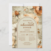 Fairytale Terracotta Ivory Sage Floral Rehearsal  Kaart (Voorkant)