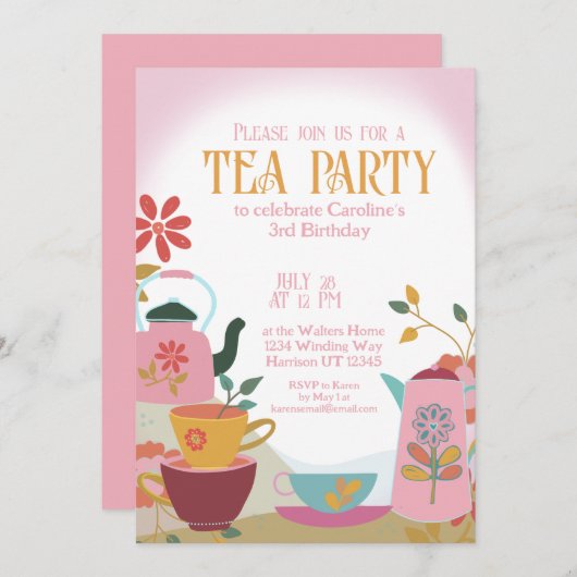 Fairytale theaterpartij kaart (Voorkant / Achterkant)