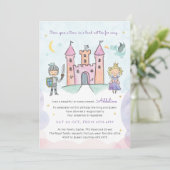 Fairytale Uitnodiging, Koninklijke Princess Kaart (Staand voorkant)