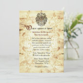 Fairytale Unicorn Crest Wedding Kaart (Staand voorkant)
