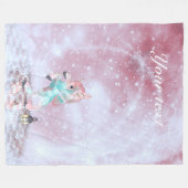 Fairytale Unicorn Fleece Deken (Voorkant (Horizontaal))