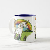 Fairytale Unicorn Tweekleurige Koffiemok (Voorkant links)