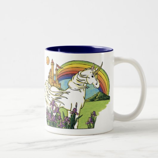 Fairytale Unicorn Tweekleurige Koffiemok (Rechts)