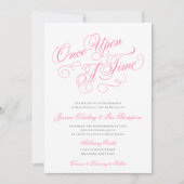 Fairytale weddenschappen in roze en grijs kaart (Voorkant)