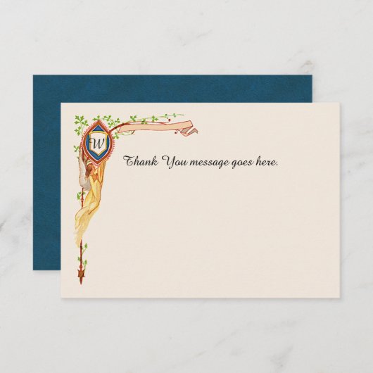 Fairytale Wedding Flat Dank je Bedankkaart (Voorkant / Achterkant)