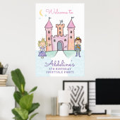 Fairytale welkomstteken, prinses poster (Thuiskantoor)