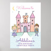 Fairytale welkomstteken, prinses poster (Voorkant)
