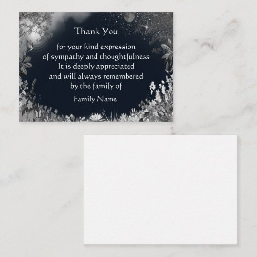 Fairytale wereld bedankt notitiekaartje (Voorkant / Achterkant)