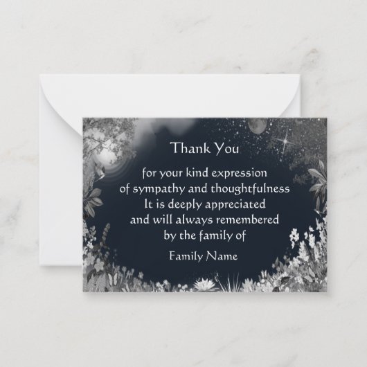 Fairytale wereld bedankt notitiekaartje (Voorkant)