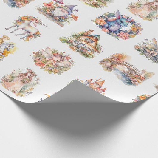 Fairytale wereld cadeaupapier (Hoek)