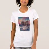 Fairytale wereld, Winter Castle, sneeuwkasteel, Gi T-shirt (Voorkant)