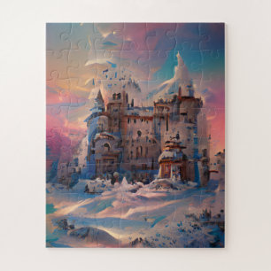 Fairytale wereld, Winter Castle, sneeuwkasteel, ma Legpuzzel