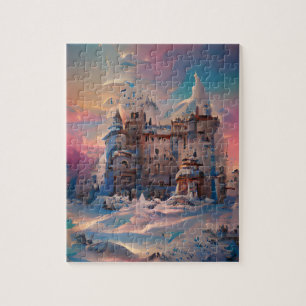 Fairytale wereld, Winter Castle, sneeuwkasteel, ma Legpuzzel