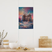Fairytale wereld, Winter Castle, sneeuwkasteel, ma Poster (Keuken)