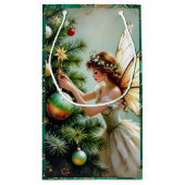 Fairytale Whimsical Angel Fairy Christmas Klein Cadeauzakje (Achterkant)