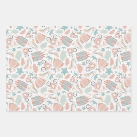 Fairytale Whimsy 3-verpakking Gift Wrap Inpakpapier Vel (Voorkant)