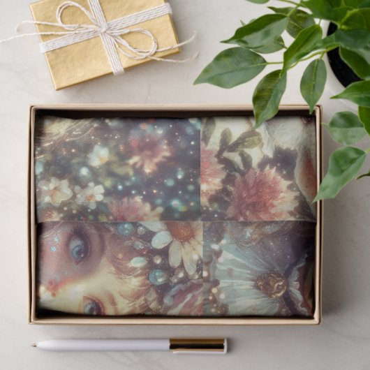 Fairytale Wonderland Alice and Rabbit Decoupage Tissuepapier (Geschenk)