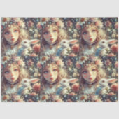 Fairytale Wonderland Alice and Rabbit Decoupage Tissuepapier (Voorkant)