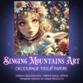 Fairytale Wonderland Alice and Rabbit Decoupage Tissuepapier