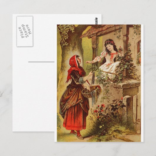 Fairytalesque - Sneeuwwit Briefkaart (Voorkant / Achterkant)