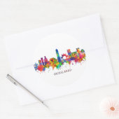 Faisalabad Pakistan Skyline Ronde Sticker (Envelop)