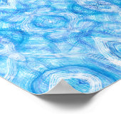 Faith Abstract Light Blue White Watercolor Art Poster (Hoek)