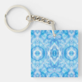 Faith Abstract Light Blue White Watercolor Art Sleutelhanger