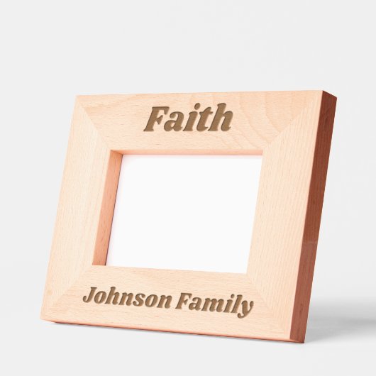 Faith Achternaam Eenvoudig Schattige Modern Family Gegraveerde Lijstjes (Links)