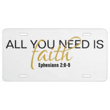 Faith - Aluminium licence bord