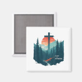 Faith &amp; Fitness Christian - Workout Motivation Magneet (Voorkant / Achterkant)