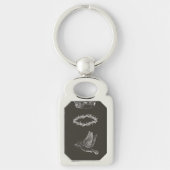 Faith and Freedom Keychain – Bird with Jesus Crown (Voorkant)