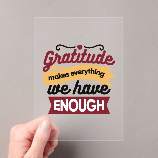 Faith and Gratitude Artwork – Uplifting Christian  Acryl Uitnodigingen (Insitu (Draagbaar))