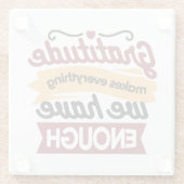 Faith and Gratitude Artwork – Uplifting Christian  Glazen Onderzetter (Achterkant)