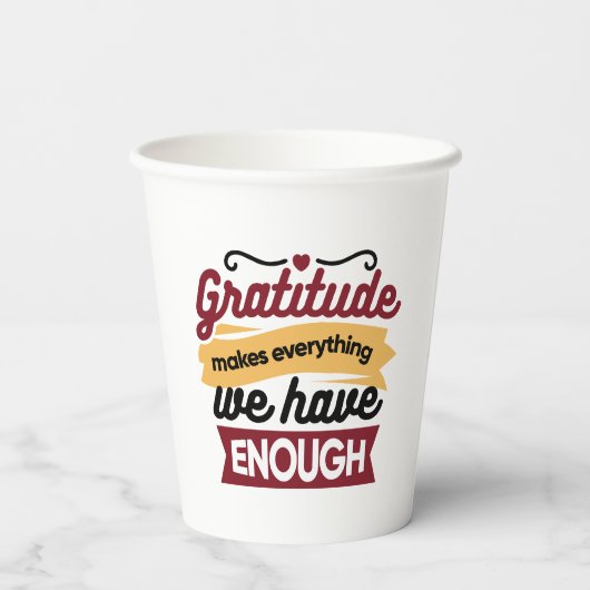 Faith and Gratitude Artwork – Uplifting Christian Papieren Bekers (Achterkant)