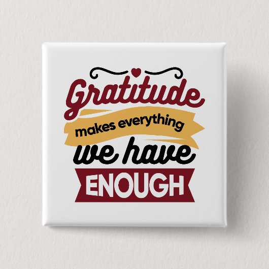 Faith and Gratitude Artwork – Uplifting Christian  Vierkante Button 5,1 Cm (Voorkant)