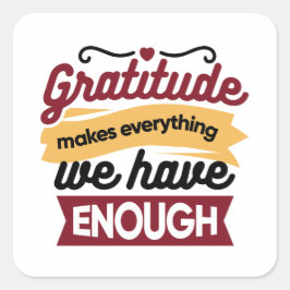 Faith and Gratitude Artwork – Uplifting Christian  Vierkante Sticker