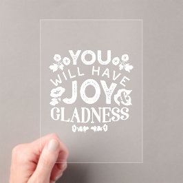 Faith and Happiness – Joy and Gladness Quotes Acryl Uitnodigingen