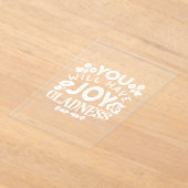 Faith and Happiness – Joy and Gladness Quotes Acryl Uitnodigingen (Laagn)