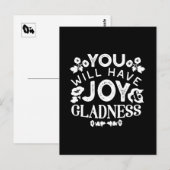 Faith and Happiness – Joy and Gladness Quotes Briefkaart (Voorkant / Achterkant)