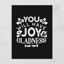 Faith and Happiness – Joy and Gladness Quotes Briefkaart