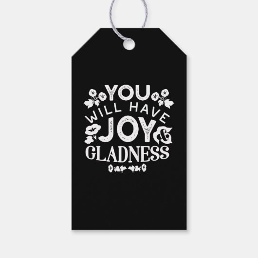 Faith and Happiness – Joy and Gladness Quotes Cadeaulabel (Voorkant)