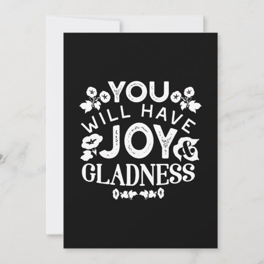 Faith and Happiness – Joy and Gladness Quotes Feestdagenkaart (Voorkant)