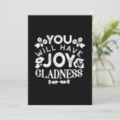 Faith and Happiness – Joy and Gladness Quotes Feestdagenkaart (Staand voorkant)